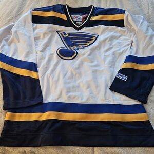 ST LOUIS BLUES WOMENS NHL Hockey Jersey with Yellow Accents CCM Brand